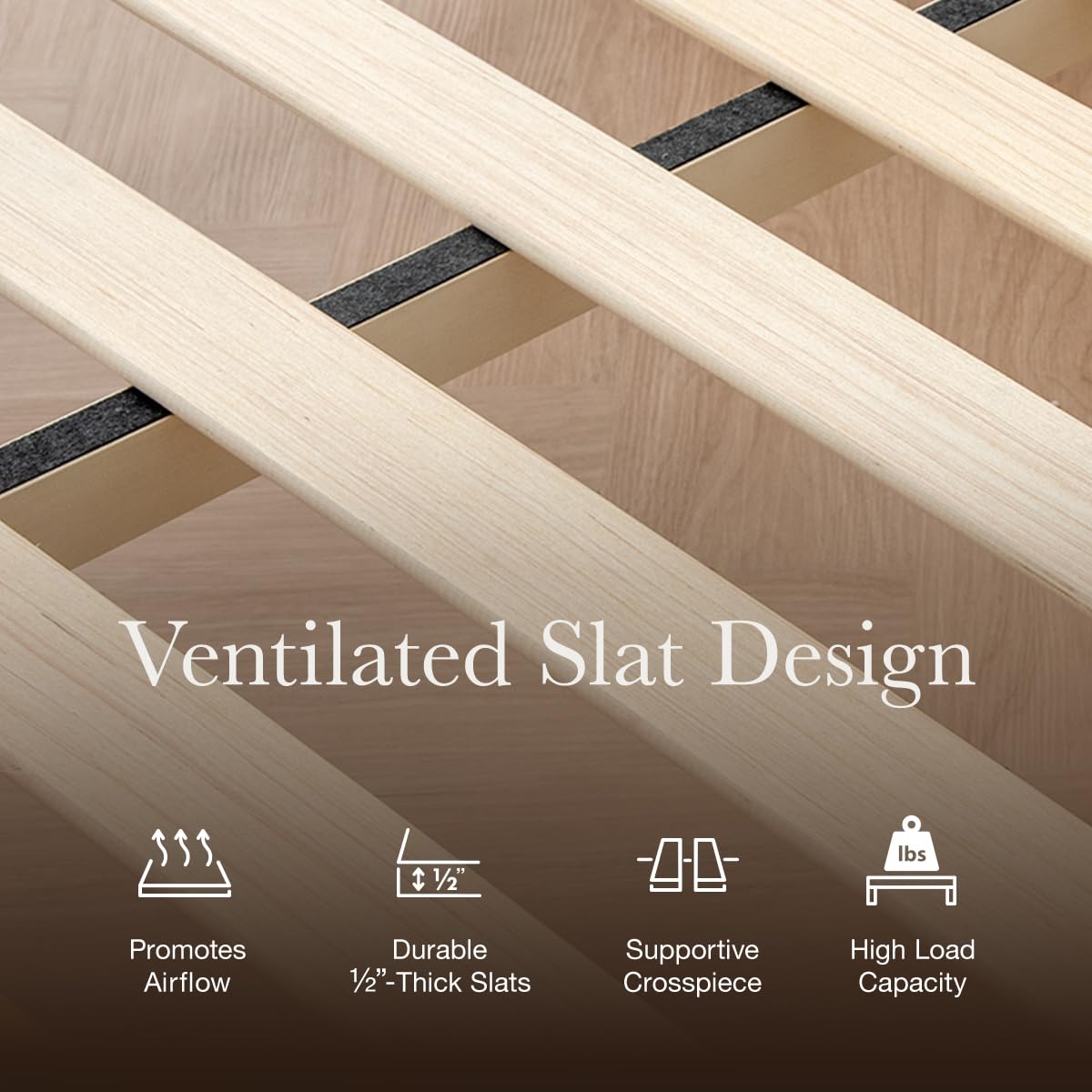 Amazon.com: タンスのゲン Tansu no Gen King Bed Frame, Solid Nordic